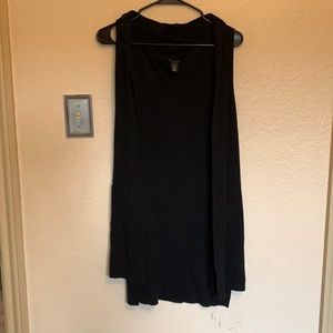Black sleeveless sweater cardigan - size small